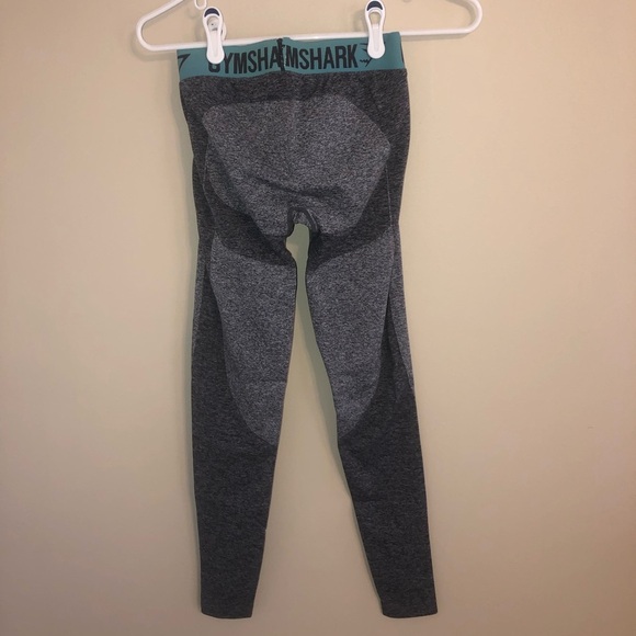Gymshark Flex Leggings - Turquoise and Grey - Picture 4 of 5
